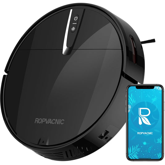 ROPVACNIC Robot Vacuum Cleaner with 3000Pa Cyclone Suction, APP/Voice/Remote Control